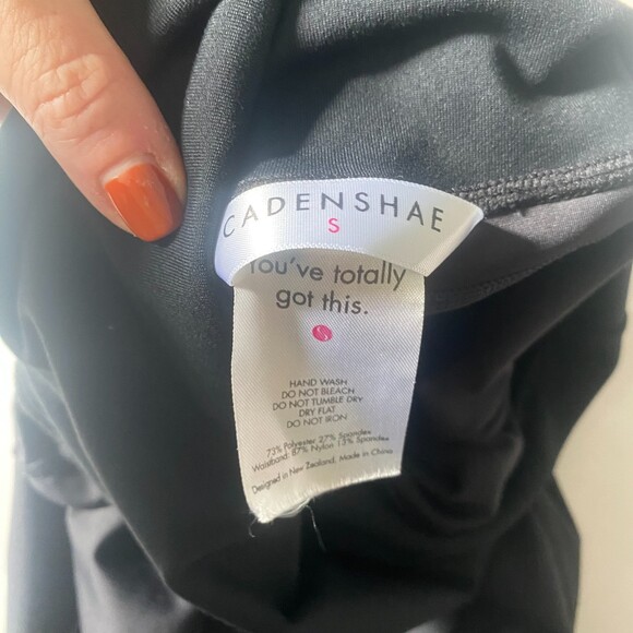 Cadenshae Classic Active Maternity Leggings - Cropped Length - Black S - Picture 11 of 12